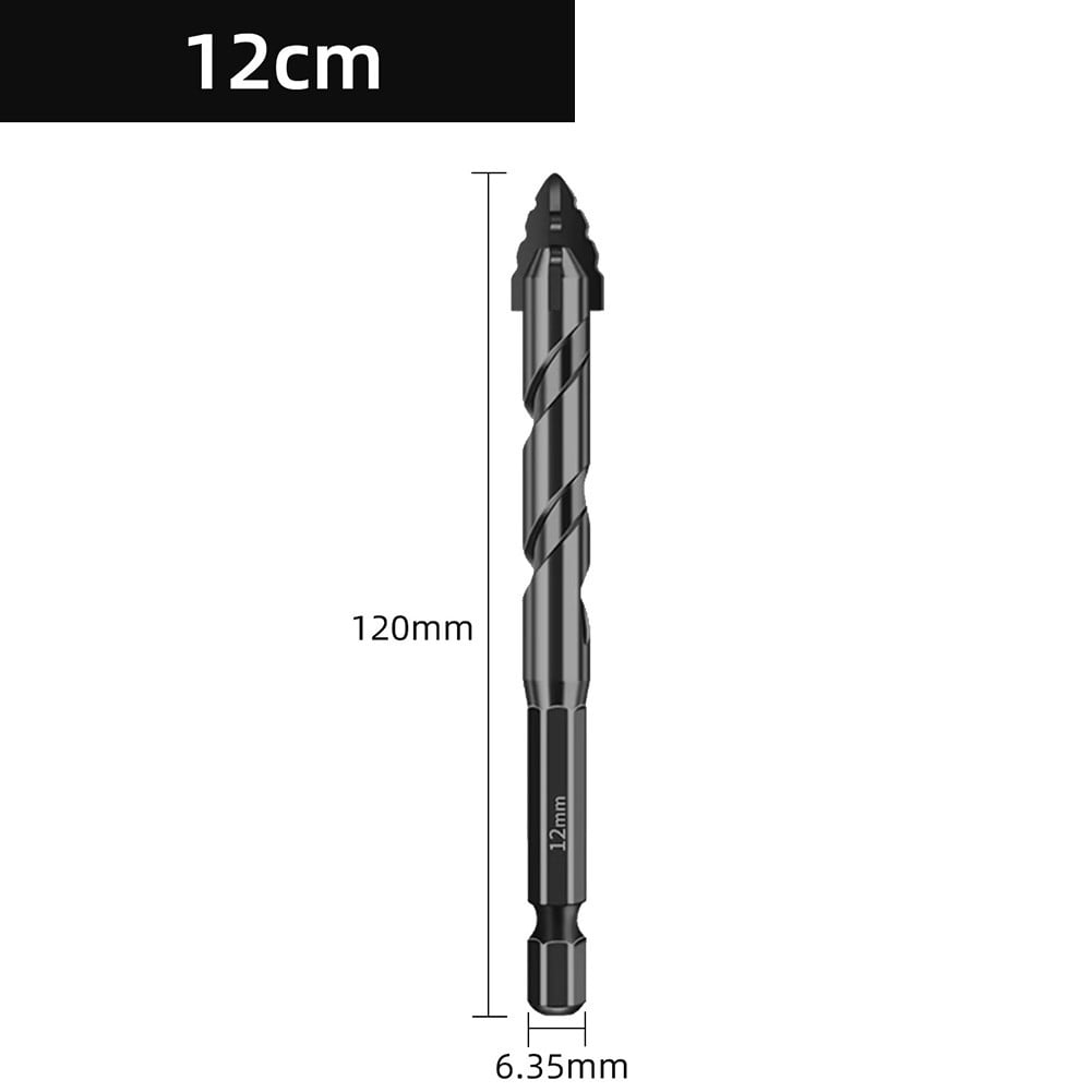 Wuweikeji 1 Pcs Four-Flute Eccentric Drill Drilling Glass Tile Punching ...