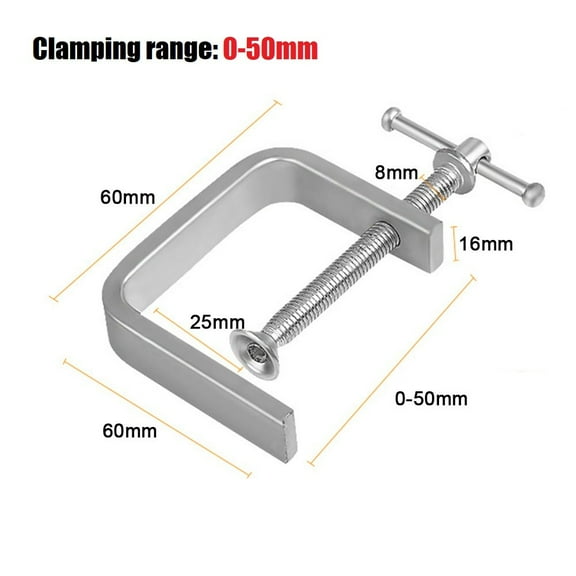 Wuweikeji 1 Pcs Woodworking C-Clamp Alloy Steel G-Clamp for Wood Plastic Metal Cutting Drilling Fixing Reversed C-Clips DIY Fixed Fixture-Clamps