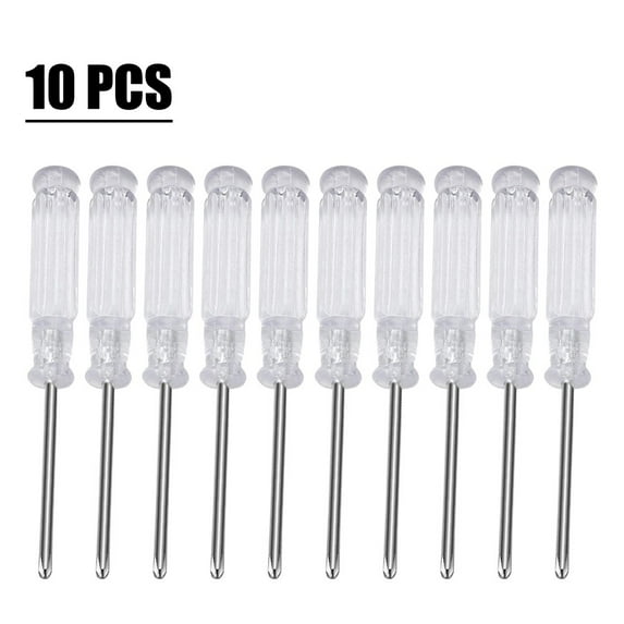 Wuweikeji 10 Pcs 3.74Inch Small Mini Screwdriver Set Kit Repair Tool Slotted Cross Screwdrivers Transparent Head Precision Screwdrivers-Screwdriver