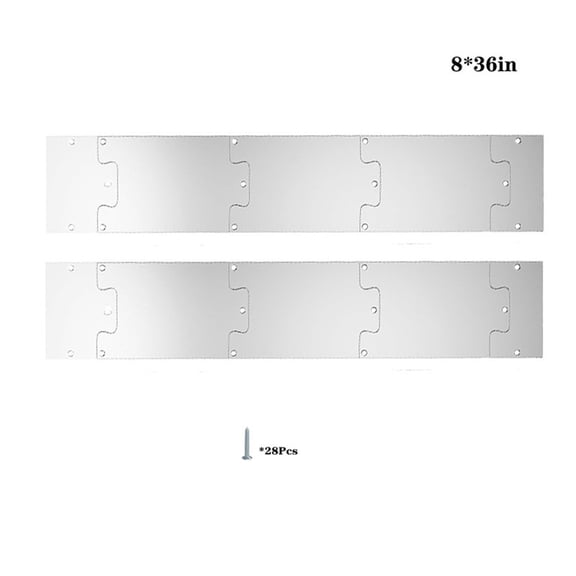 Wuweikeji 10 Piece Set Stainless Steel Door Kickplate Splicing Anti-Scratch Protection Panel - 8x36\",Interior Exterior Use