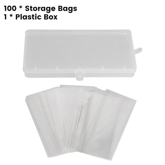 Wuweikeji 100-Piece Transparent Polypropylene Banknote Protectors - Archival-Grade Currency Sleeves (7x3.5 inch) with Storage Box Acid-Free & Anti-Static