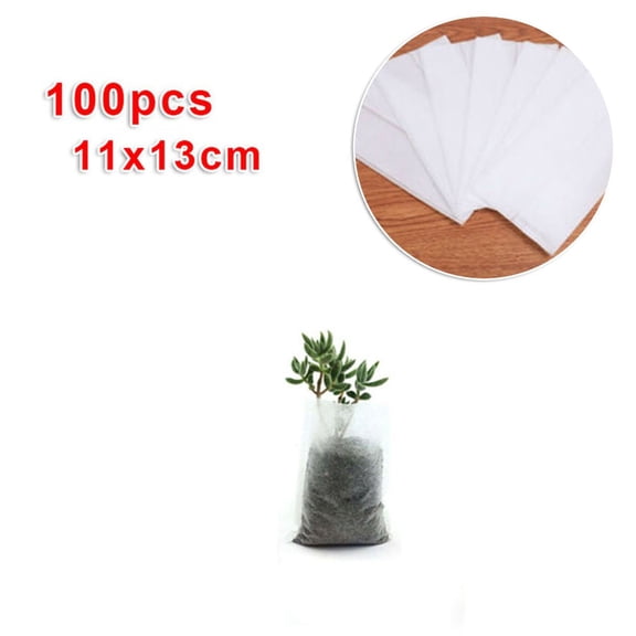 Wuweikeji 100 pcs Biodegradable Non-woven Nursery Bags Plant Grow Planting Raising Pots,Yard, Garden & Outdoor Living
