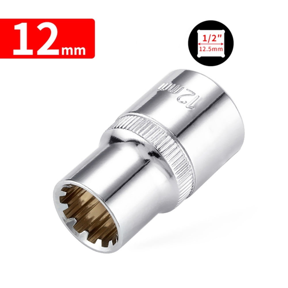 Wuweikeji 12 Teeth Shape Universal Socket Head Anti-rust Mirror 1/2 ...