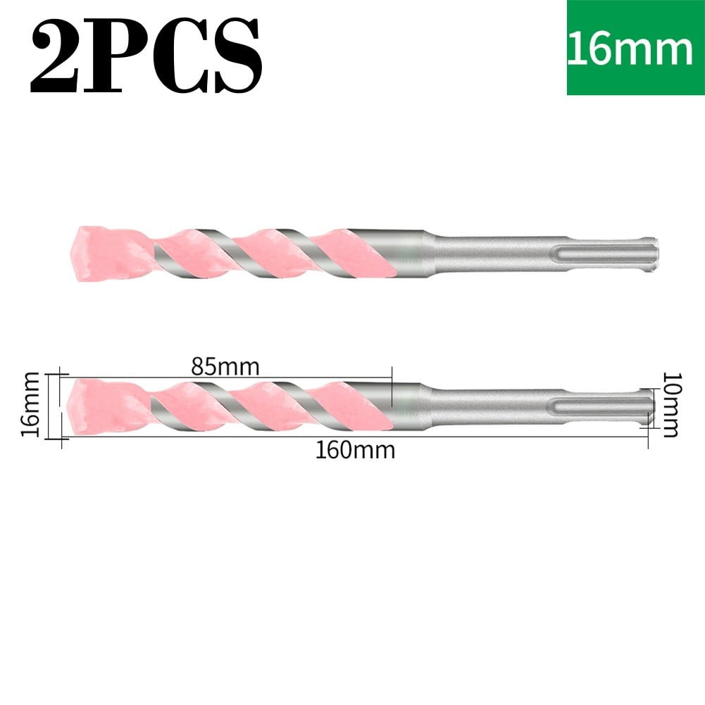 Wuweikeji 2 Pcs 150mm Long Masonry Concrete Drill Bit Hammer Carbide ...