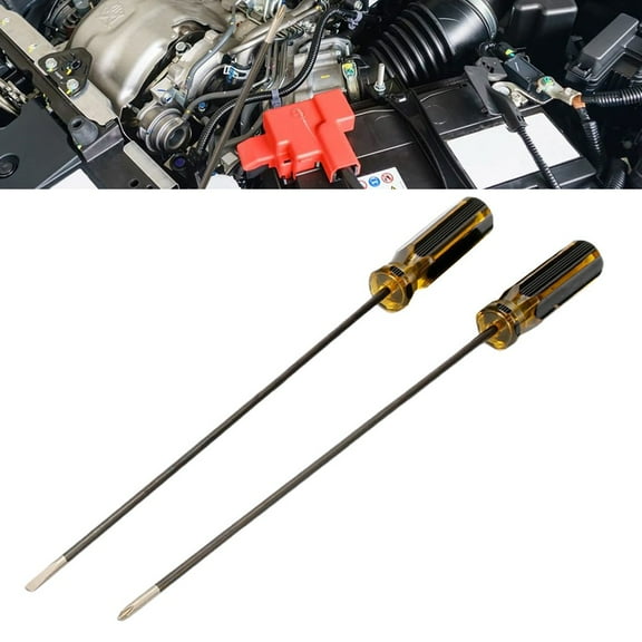 Wuweikeji 2 Pcs High-quality 12In Extra Long Slotted Cross Screwdriver with Magnetic for Sewing Machine Car Repair Hand Tool Accessories-Screwdriver