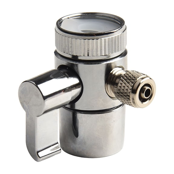 Wuweikeji 2 pcs Brass Sink Faucet Diverter Valve for Kitchen/Bathroom - M22 Female Thread, 1/4" RO Tubing Adapter, Quick-Install Leak-Proof Splitter