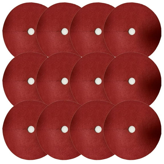 Wuweikeji 24 pack Tree Protection Mats Red- Anti-Grass Mulch Rings for Gardens - Durable Landscape Fabric Barrier - Root Cover for Orchards 10.6x10.6x1.6 inch