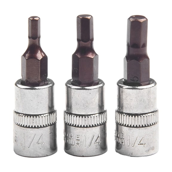 Wuweikeji 3 Pcs 1 4 inch Hex Bit Socket Set Key Bits H3 H4 H5 H6 H7 H8 Ratchet Socket Wrench Adapter Head for Torque Spanner-Screwdriver Bit