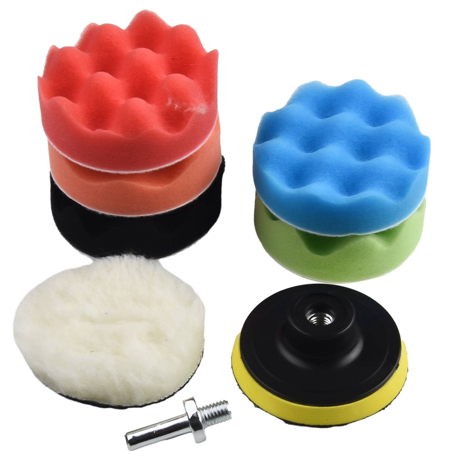 Wuweikeji 3 inch CarPolishing Disc 8Pcs/Set Buffing Waxing Sponge Wool ...