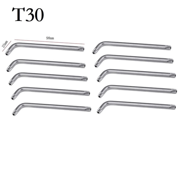 Wuweikeji 5 Pcs Double-End Screwdriver Hex Wrench Set T10 T15 T20 T25 T30 2-Way Torx Screwdriver Spanner Key Set Wrench Tool Hand Tools-wrench