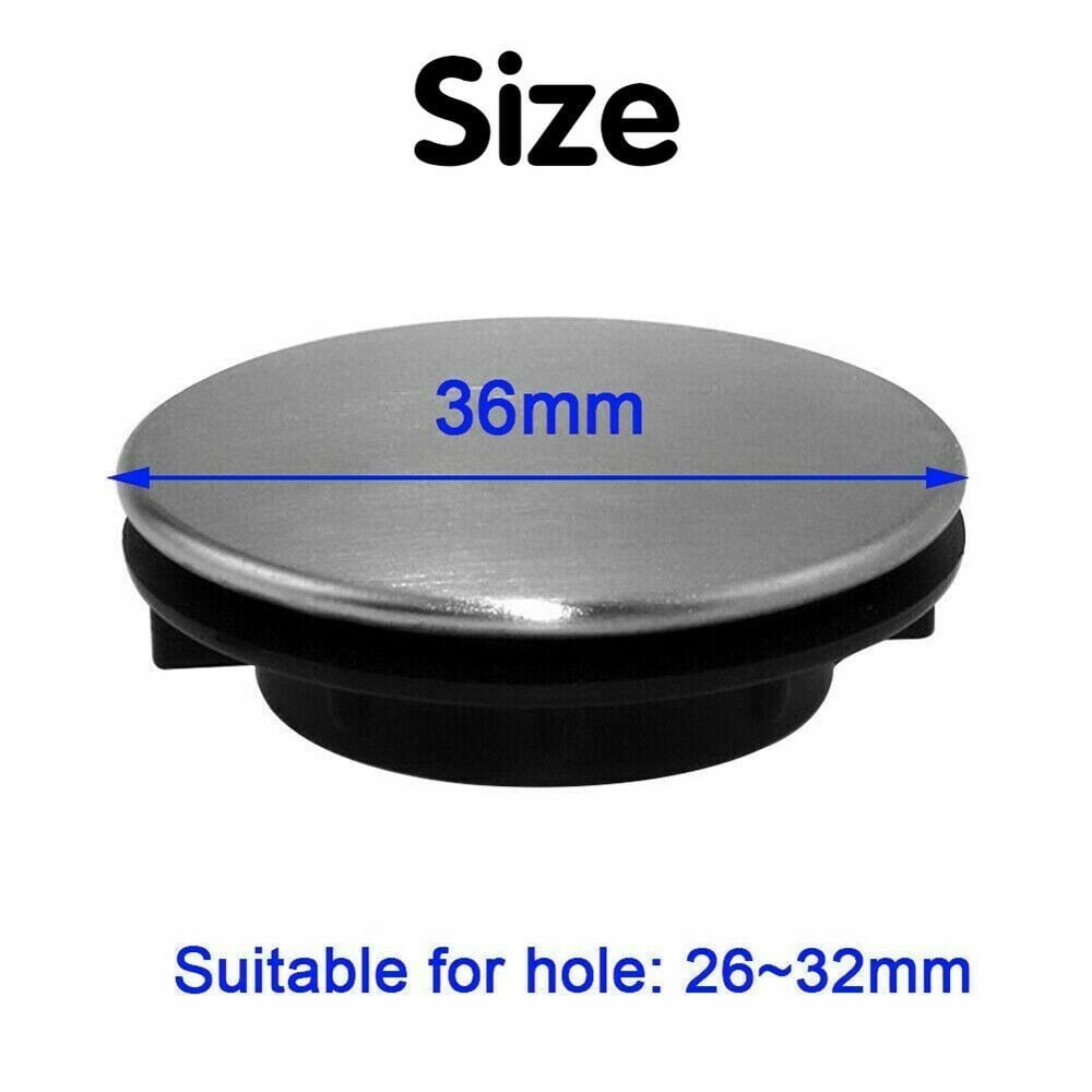 Wuweikeji 8pcs Stainless Steel Faucet Hole Cover 36mm Diameter Compatible with 26-32mm Sink/Tube Hole Anti-Leak & Easy Drainage Kitchen Accessory