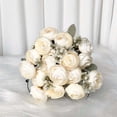 thumbnail image 1 of Wuweikeji Bouquet 16 Heads Artificial Bud Peony Berry Silk Rose Flowers Bride Flower, Fake Flowers Home Decor, 1 of 4