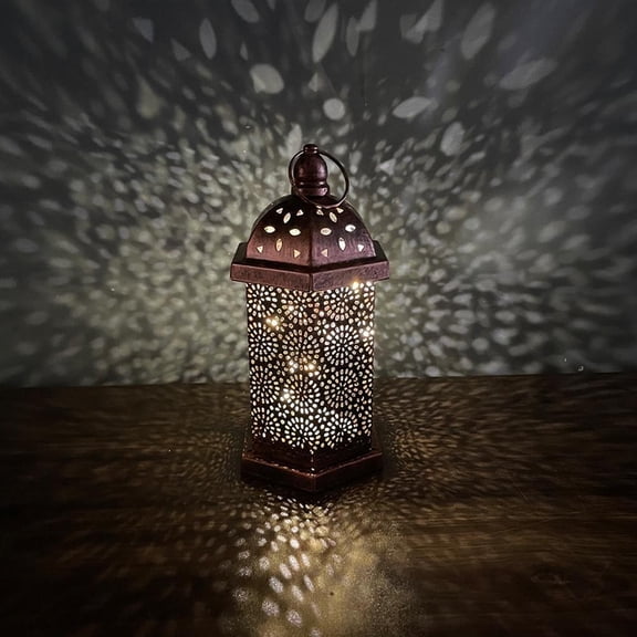 Wuweikeji Brass Effect Moroccan Style Metal Lanterns Small Medium Large Hanging Decor, Home Decor