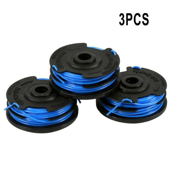 Wuweikeji Dual Line Trimmer Spool, 0.065\" Autofeed Replacement, 28.8ft Pre-Wound Line, Compatible with AC41RL3B Electric String Trimmers,3 pack for UT41112 UT41121 UT41120 UT41113 UT41122 UT4112B