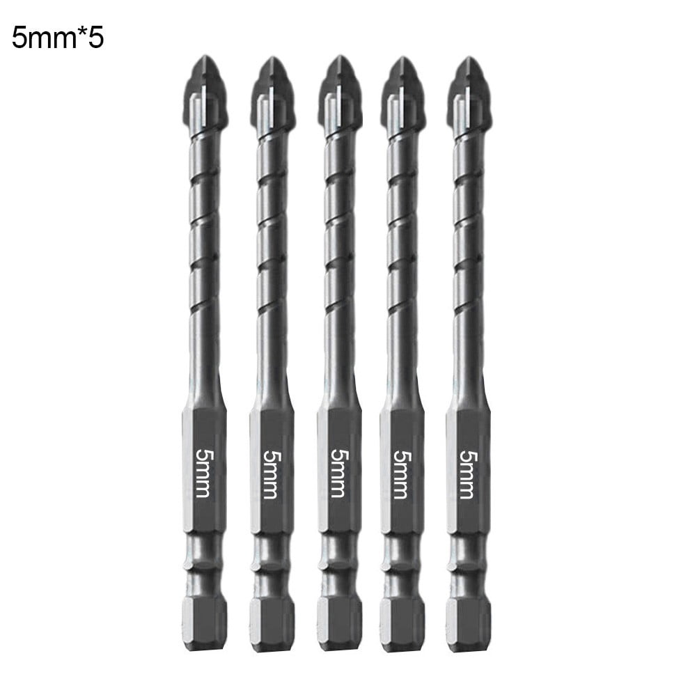 10pc 5/16” Black Special Crooked Head Eccentric Drill Bit Set, 8mm Porcela 10pc 5/16” Black Special Crooked Head Eccentric Drill Bit Set, 8mm Porcela