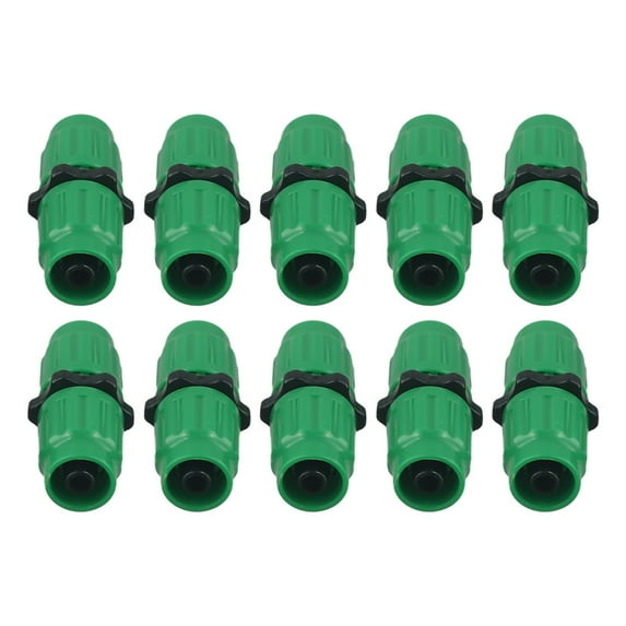 Wuweikeji Garden Hose Repair Kit 10 pack Universal Expandable Connector Set for 25-100ft Hoses - Quick Fix for 5/8\" & 3/4\" Sizes - Durable Green Plastic Fittings