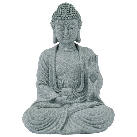 Wuweikeji Garden Ornament Sitting Buddha Resin Stone Zen Effect Outdoor Indoor Statue, Yard, Garden & Outdoor Living