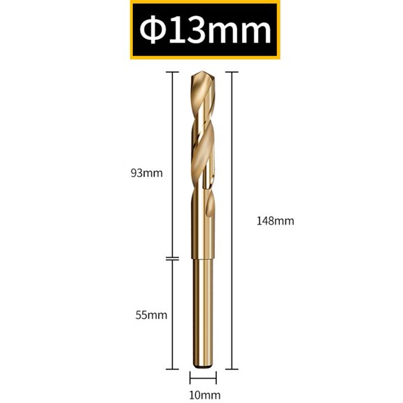 Wuweikeji HSS Cobalt Blacksmith Drill Bit Enhanced Hardness and Heat Resistance Gold Color Compatible with Most Drill Machines