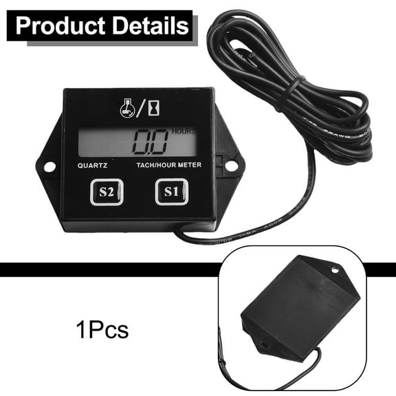 Wuweikeji Inductive Tachometer and Hour Counter for Small Engines, Gardening Supplies