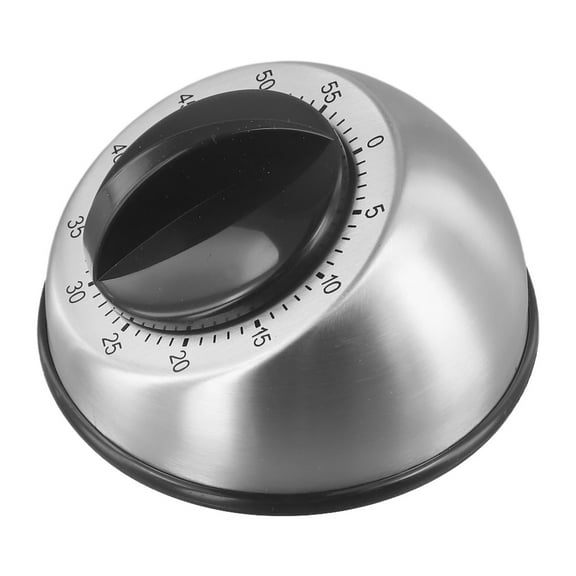 Wuweikeji Kitchen Timer 60-Minute Loud Alarm for Precision Cooking Easy Clockwise Operation, 3.8x3.8x2 inch, Silver, Versatile for Baking, Exercise, Meetings - Durable Chef's Tool
