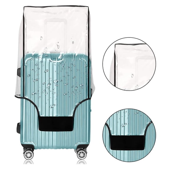 Wuweikeji Luggage Cover 26 inch PVC, Waterproof & Scratch-Resistant, Foldable Transparent