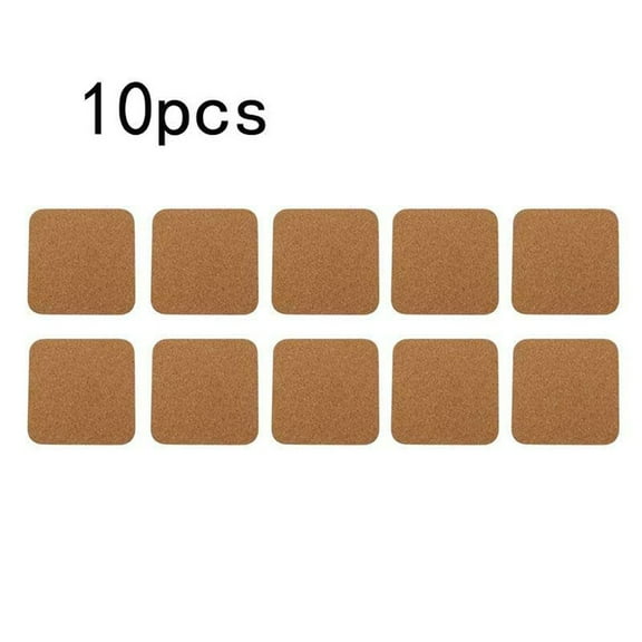 Wuweikeji Natural Cork Coasters 20Pack , Heat-Resistant & Anti-Slip Square Pads for Drinks/Plants, DIY Customizable Vintage Home Decor (3.9x3.9 inch)