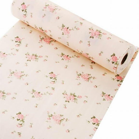 Wuweikeji Non-Slip Drawer Liner Mat Roll, Washable Kitchen Cupboard Shelf Underlay, Moisture-Absorbing, Oil-Proof, 300x3000mm, Rose foundation