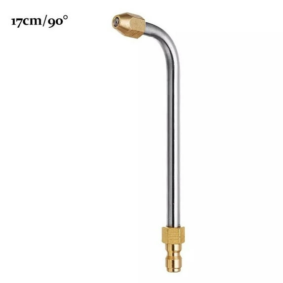 Wuweikeji Pressure Washer Angled Lance Extension,90°Spray Wand Nozzle, 6.7 inch Stainless Steel, 5000 PSI Compatible, 1/4\" Quick Connect for Hard-to-Reach Cleaning
