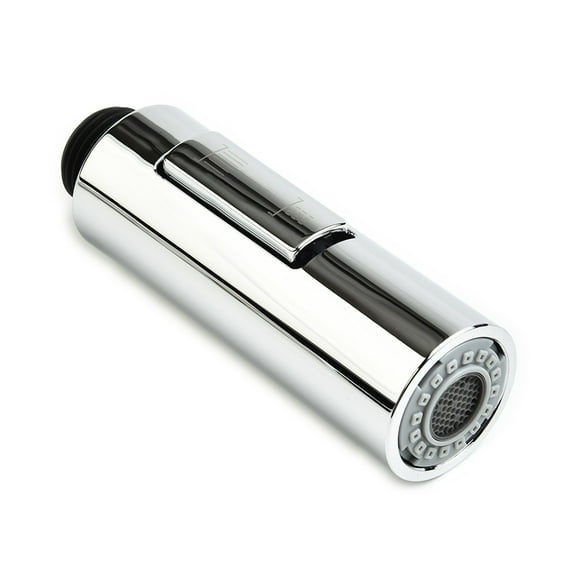 Wuweikeji Pull Out Spray Head Replacement for Kitchen Sink Faucet - Dual Mode Silver Sprayer with G1/2" Connector - Chrome Plated ABS Nozzle - Scratch Resistant Finish - 3.9x1.1x0.6 inch