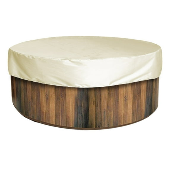 Wuweikeji Round Bath Cover Top Protector Spa Dustproof Waterproof Fabric for