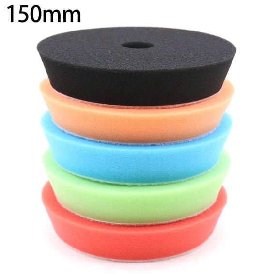 Wuweikeji Sponge Polishing Pads 130 150 Mm (Pack Of 5) Soft Polishing Pad I Car Polish Set - Headlight Polishing Tool I Polishing Disc