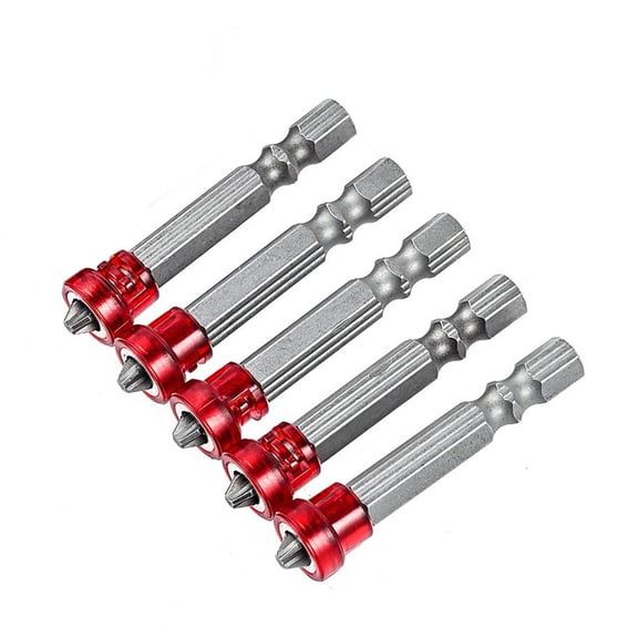 Wuweikeji Steel 1/5 Pcs Screwdriver Bits 1/4 Tool 1/4 inch 2inch 50mm Single Head Cross Drywall for Plasterboard Hex Shank-Screwdriver Bit