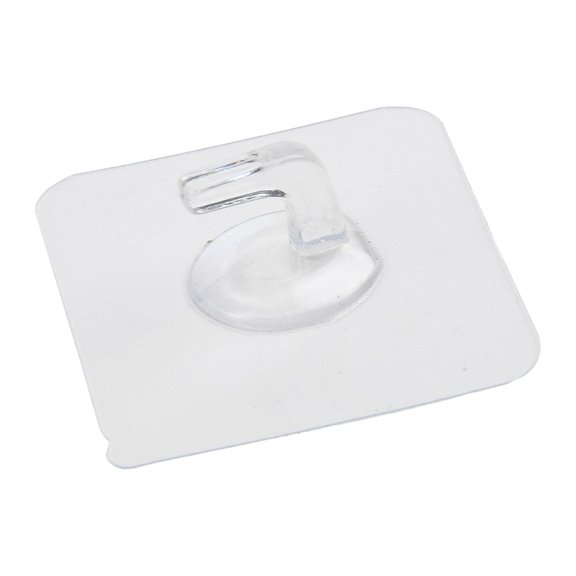 Wuweikeji Transparent Suction Cup Wall Hook - Strong Adhesive Hanger for Kitchen, Bathroom, Bedroom - Heavy Duty Plastic Rack