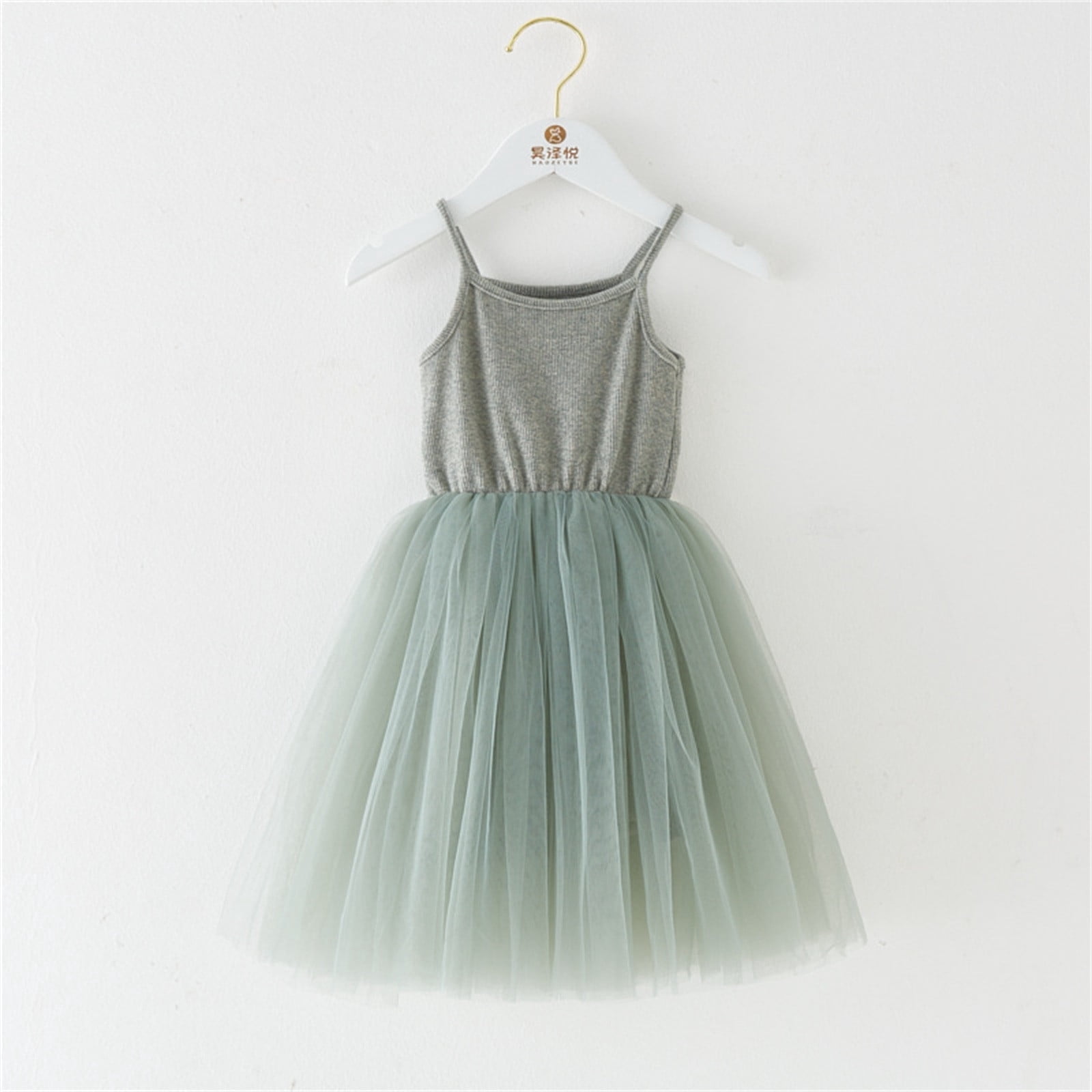 Wuxian Toddler Girls Tutu Dress Ballet Leotard With Tutu Skirt For Girls  Dance Gymnastics Camisole Bodysuit Summer Skirt,Grey,6-12 Months