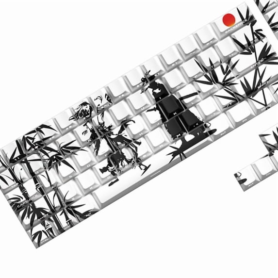 Wuxia Original Profile Keycaps 64/74Key Shine Through Backlit keycapst for 60 80 61/64/68/75/87 Mechanical Keyboard