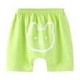 thumbnail image 1 of Wuxian Baby Boys Toddler Shorts Cute Cartoon Print Elastic Waist Lightweight Summer Comfortable Soft Casual Solid Color Wide Leg Breathable Cozy Fashionable Short Pants Bottoms,Green,18-24 Months, 1 of 2