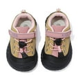 thumbnail image 1 of Wuxian Baby Shoes Classic Lace Up Thick Sole Walking Lightweight Hook And Loop Fasteners Shoes Wide Toe Breathable Hiking Sneakers Outdoor Walker Shoe,Pink,3.5-4Y, 1 of 4