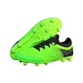 thumbnail image 1 of Wuxian Boys Football Shoes Solid Color Lace Up Non Training Soccer Shoes Outdoor Running Lightweight Fashionable Athletic Sport Sneaker Comfortable Footwear,Green,14-14.5 Years, 1 of 8