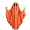 thumbnail image 1 of Wuxian Boys Girls Halloween Clothing Robe Cute Funny Print Solid Color Ankle-Length Fancy Party Dress Up Robe Hooded Coat,Orange,7-8 Years, 1 of 8
