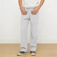 thumbnail image 1 of Wuxian Boys Linen Pants Casual Solid Color Drawstring Elastic Waist Wide Leg Ankle-Tied Trousers Comfortable Breathable Summer School Uniform Sports Joggers,White,14-15 Years, 1 of 5