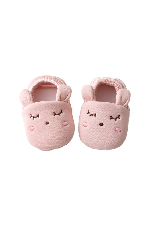 Boys Slippers House Shoes Cute Cartoon Printing Slipper For Home Indoor Winter Bedroom Non Slip Soft Warm Casual Sneakers,Pink,12-24 Months