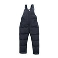 thumbnail image 1 of Wuxian Boys Sweatpants Thick Thermal Padded Snow Pants Solid Color Overall Winter Warm Jumpsuit Trousers Outdoor Playwear Streetwear For Boys,Black,2-3 Years, 1 of 6