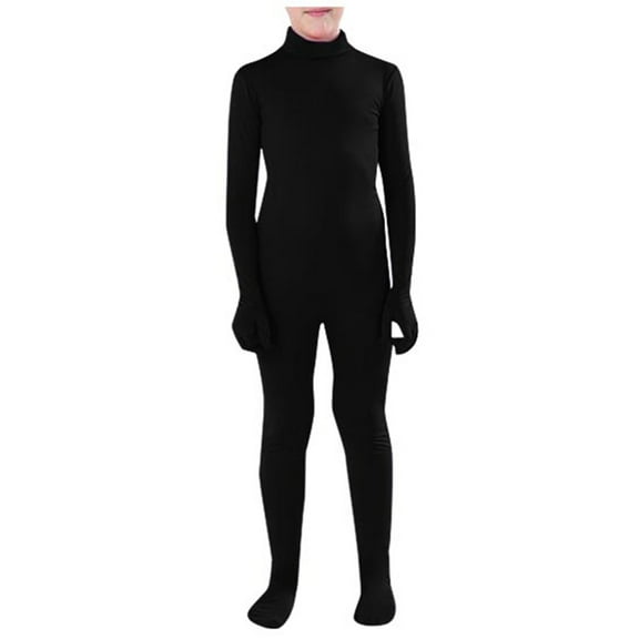 Wuxian Boys Toddler Halloween Clothing Invisibility Jumpsuit Stretch Disappearing Clothing Solid Color Dress Up For Theme Party One Piece Suit,Black,M