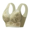 thumbnail image 1 of Wuxian Bras Bras For Older Women With Front Closure No Underwire Push Up Bra Seamless Supportive Full Coverage Everyday Bras Wide Sides Plus Size Brassiere,Green,L, 1 of 4