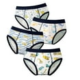 thumbnail image 1 of Wuxian Children Kids Underwear Cute Cartoon Briefs Elastic Waist Shorts Pants Trunks Printed Underwear,Blue,2-3 Years, 1 of 3