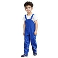thumbnail image 1 of Wuxian Children Rain Suit Mud Trousers Rain Dungarees Unlined Wind And Waterproof Rain Trousers Rain Clothing Rainwear,Blue,3-4 Years, 1 of 8
