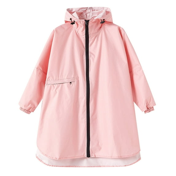 Wuxian Children Rain Suit Raincoat Boys Girls Rain Jacket Hooded Dinosaur Poncho Waterproof Coat Outdoor Sports Raincoat,Pink,4-6 Years