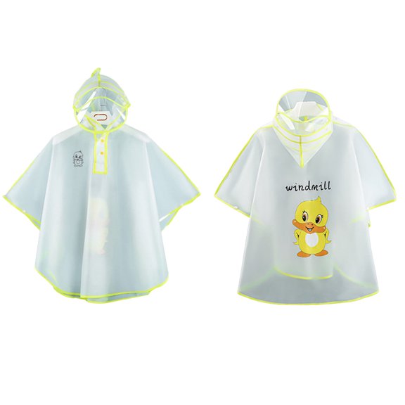 Wuxian Children Rain Suit Raincoats Waterproof Rain Jacket Cartoon Children Toddler Rain Wear Children Rain Poncho Waterproof Coverall,Yellow,6-7 Years