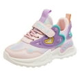 thumbnail image 1 of Wuxian Children Toddler Girls Sneakers Cute Solid Color Summer Mesh Breathable Hook And Loop Strap Sports Shoes Non- Thick Soles Lace Up Comfortable Casual Cozy Footwear,Purple,5.5-6 Years, 1 of 9