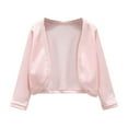 thumbnail image 1 of Wuxian Children Tops Sun Protection Solid Color Long Sleeve Jacket Lightweight Summer Breathable Outwear Tops Clothes, Pink, 7-8 Years, 1 of 6